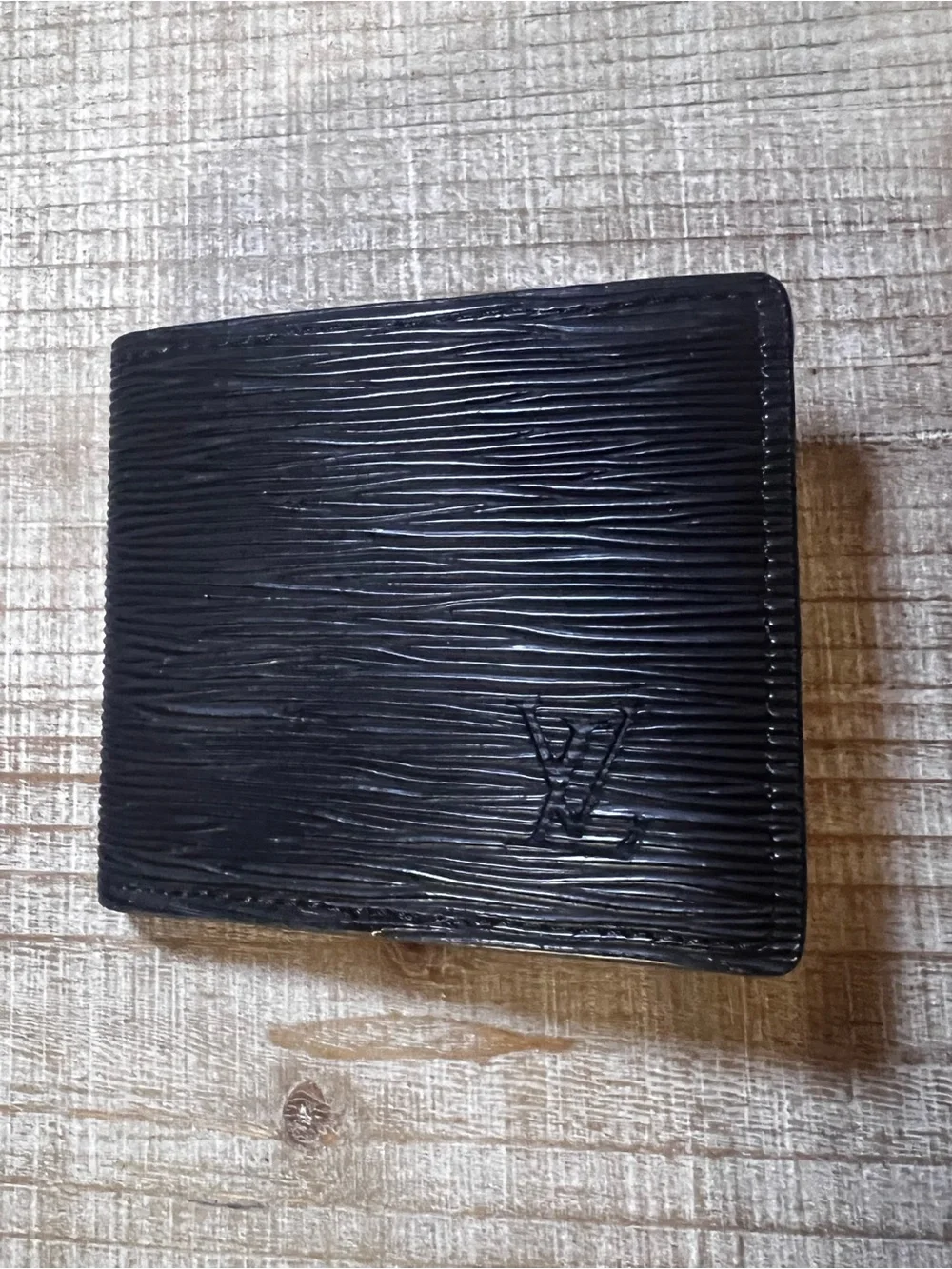 INSPIRED Black Leather Bi-Fold Wallet